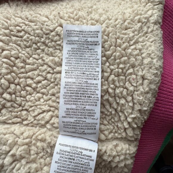 MINI BODEN Cozy Apple Hoodie Girls 7-8 128cm Warm Faux Shearling Lined Jacket - Picture 6 of 7